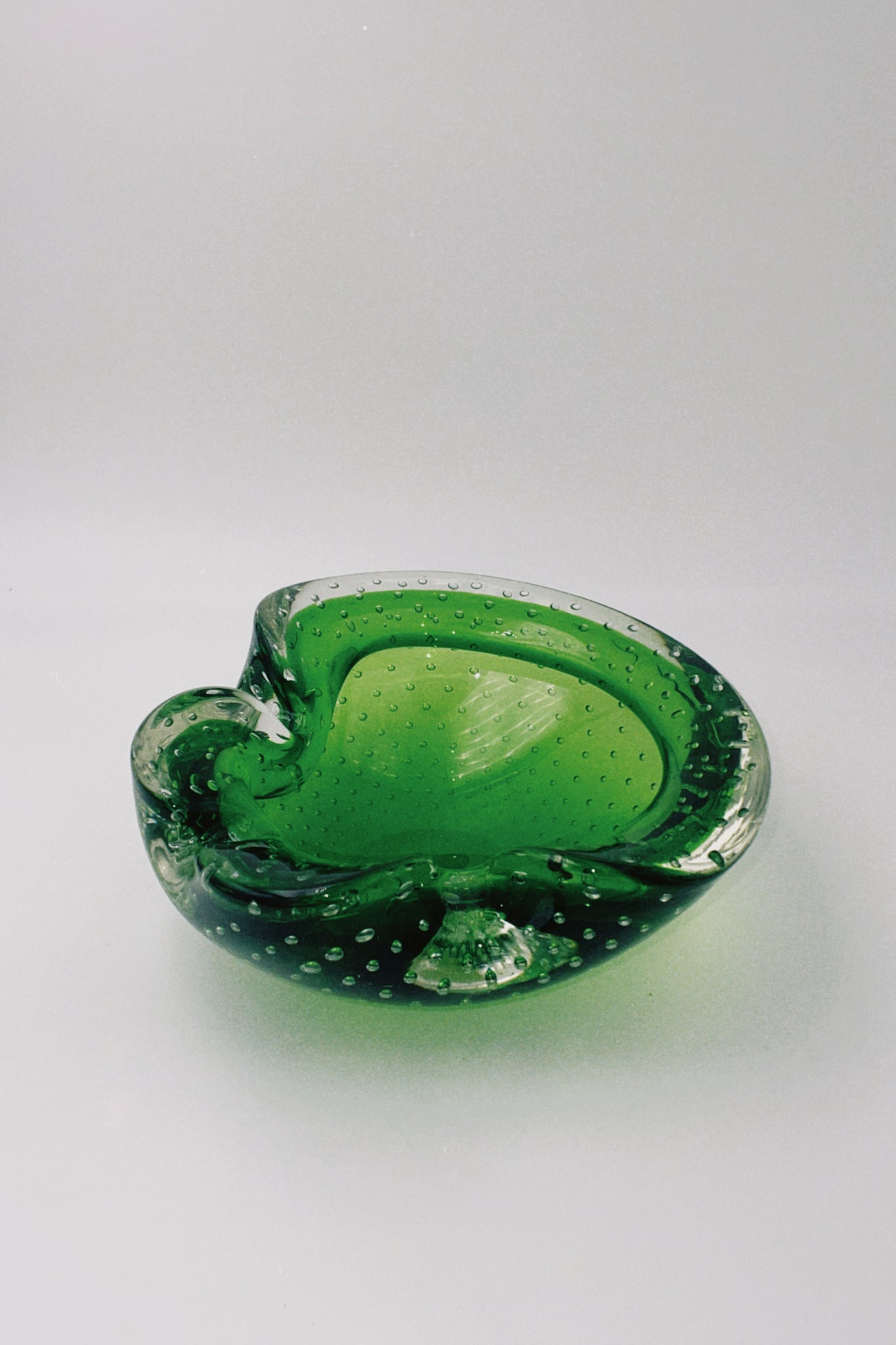 Murano Bubble Glass Green Bowl