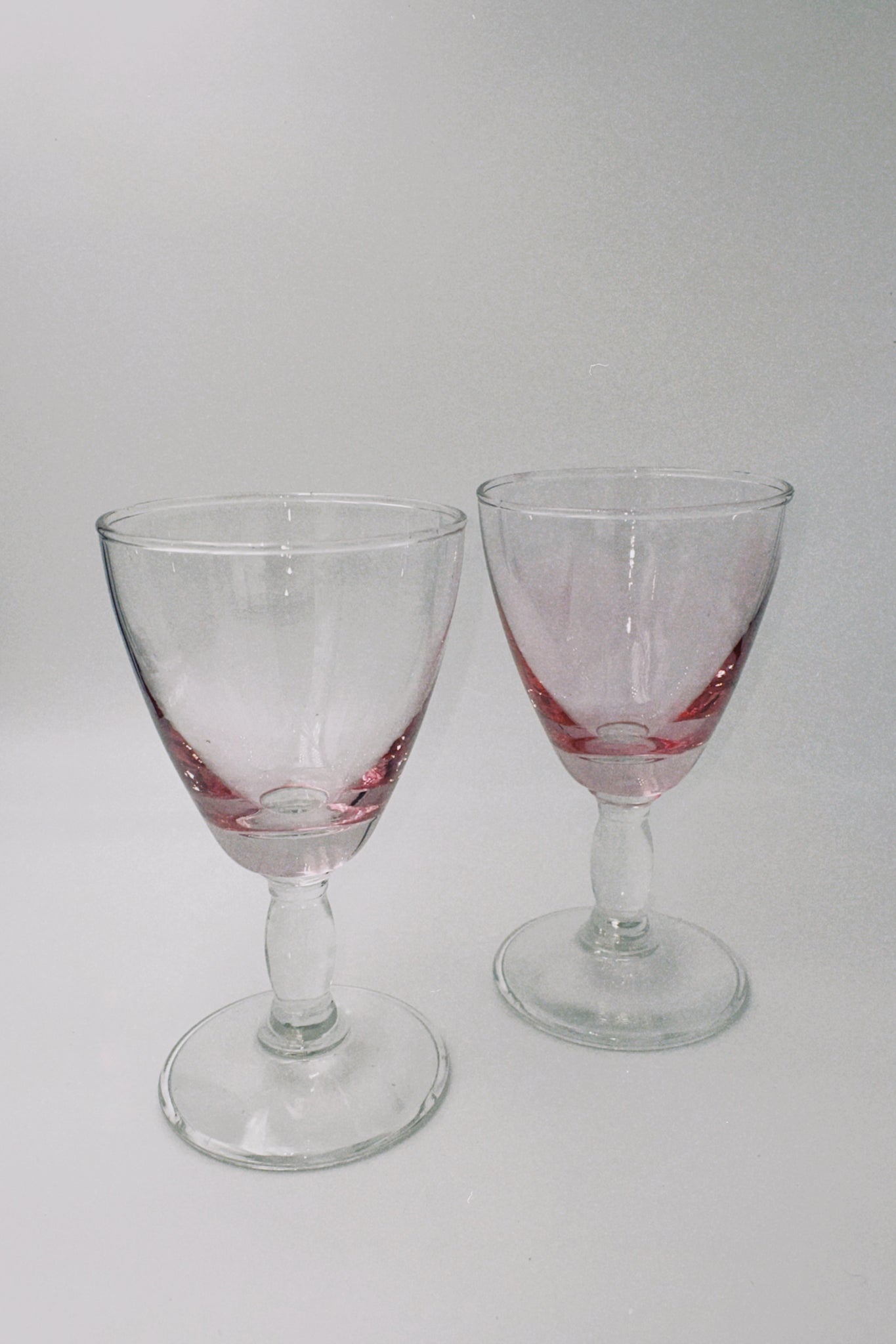 Bright Pink Wine Glasses Set of Two
