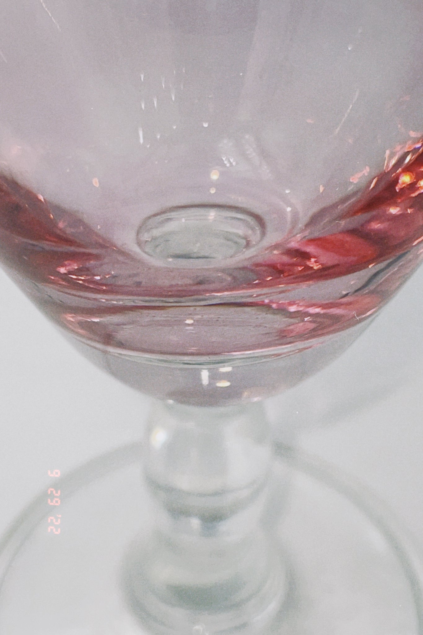 Bright Pink Wine Glasses Set of Two
