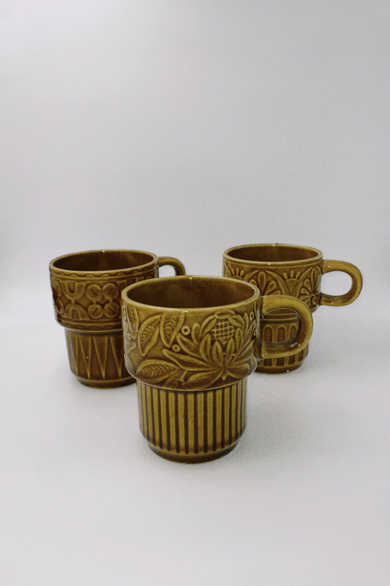 Japanese Ceramic Mugs Set of Three