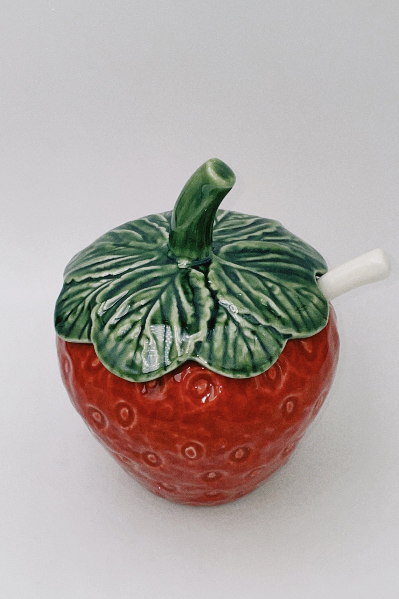 Ceramic Strawberry Sugar Bowl