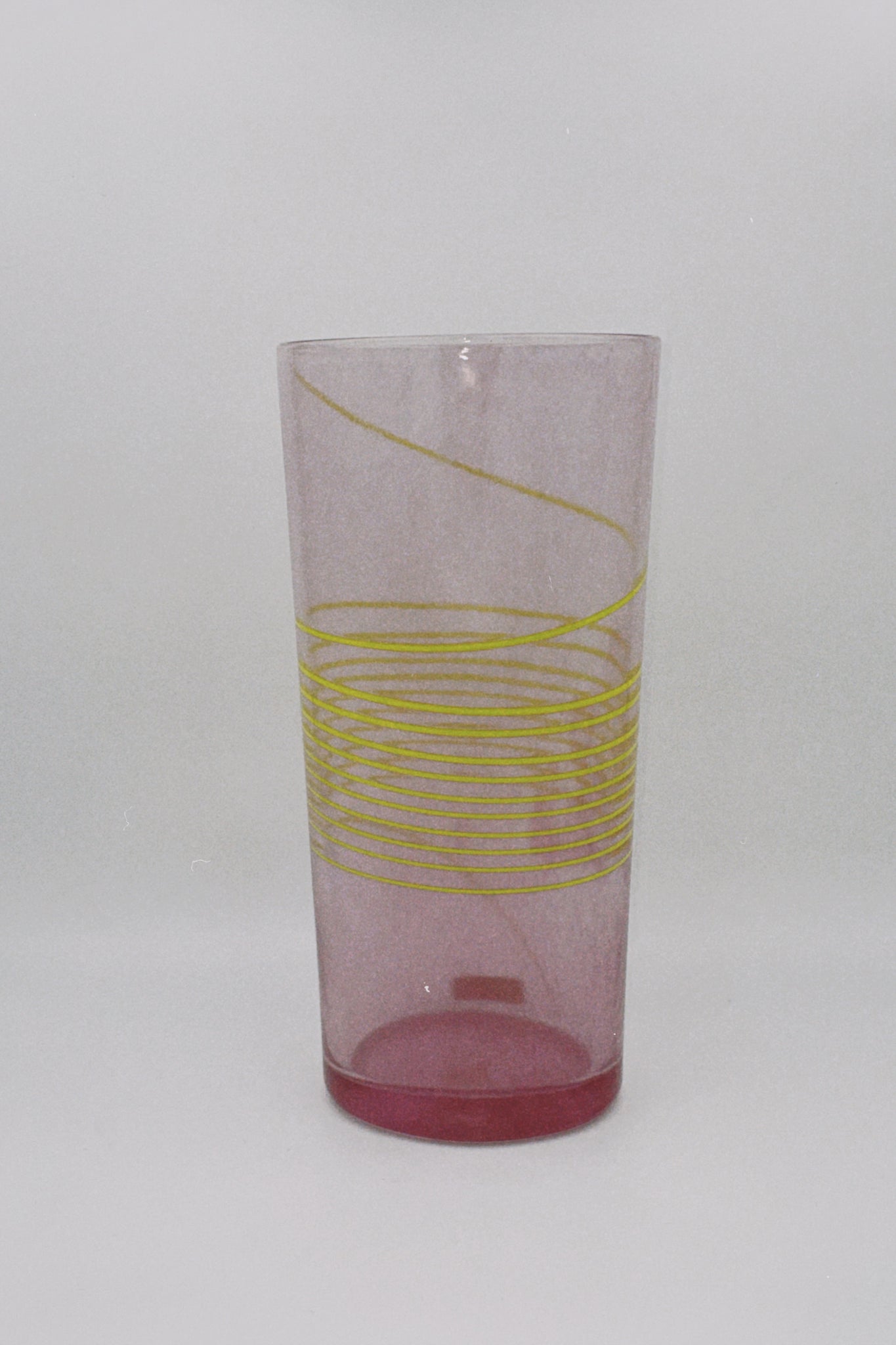 Kosta Boda Pink and Yellow Vase