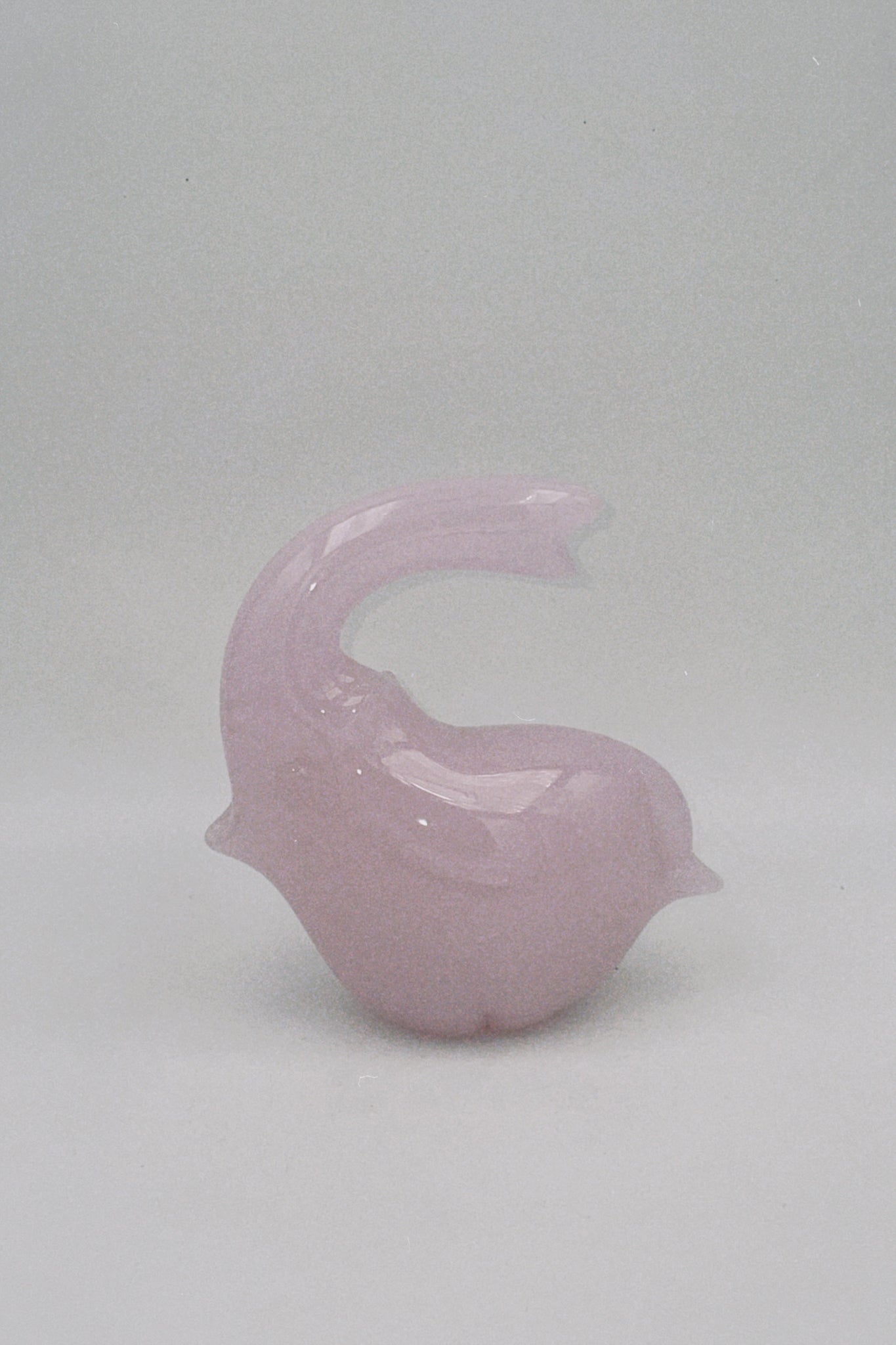 Pink Milk Glass Figurine