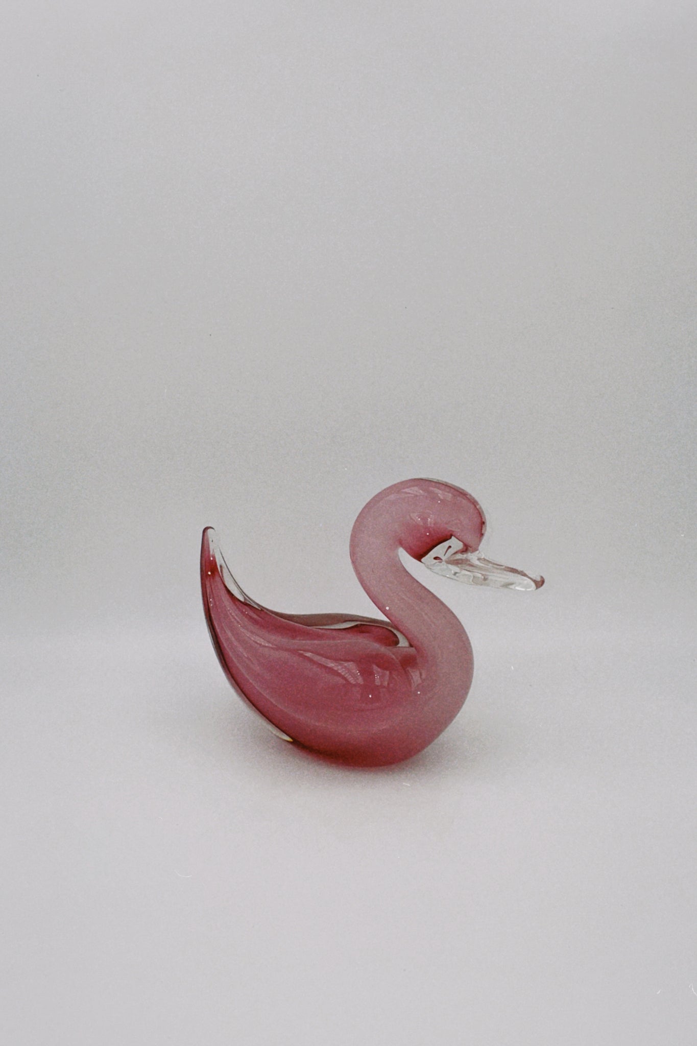 Murano Glass Pink Duck