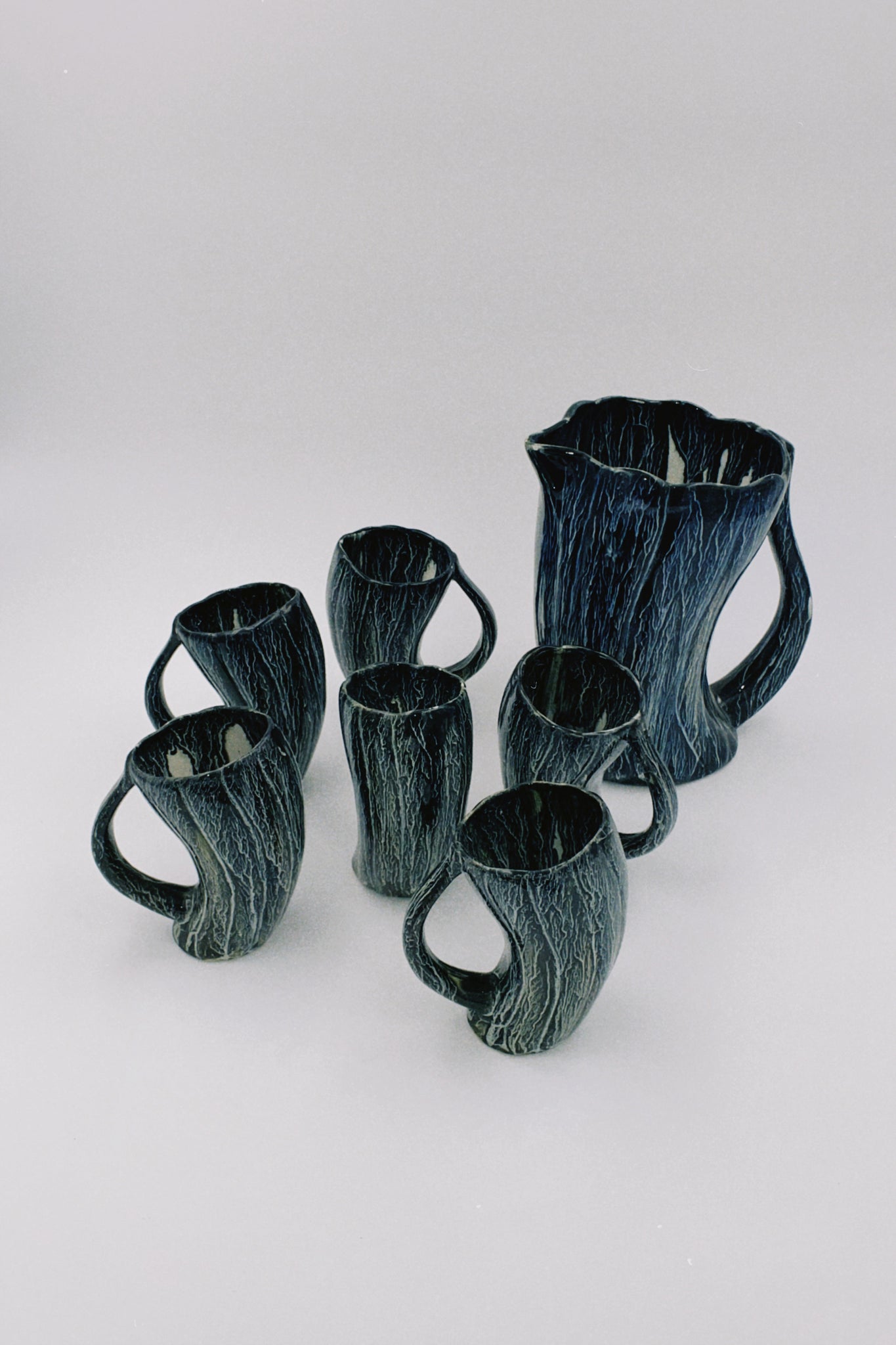 Ceramic Set of Mugs and Carafe
