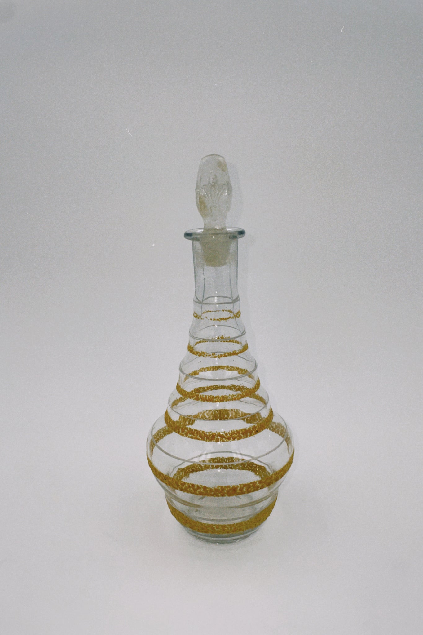 Glass Decanter in Clear and Yellow