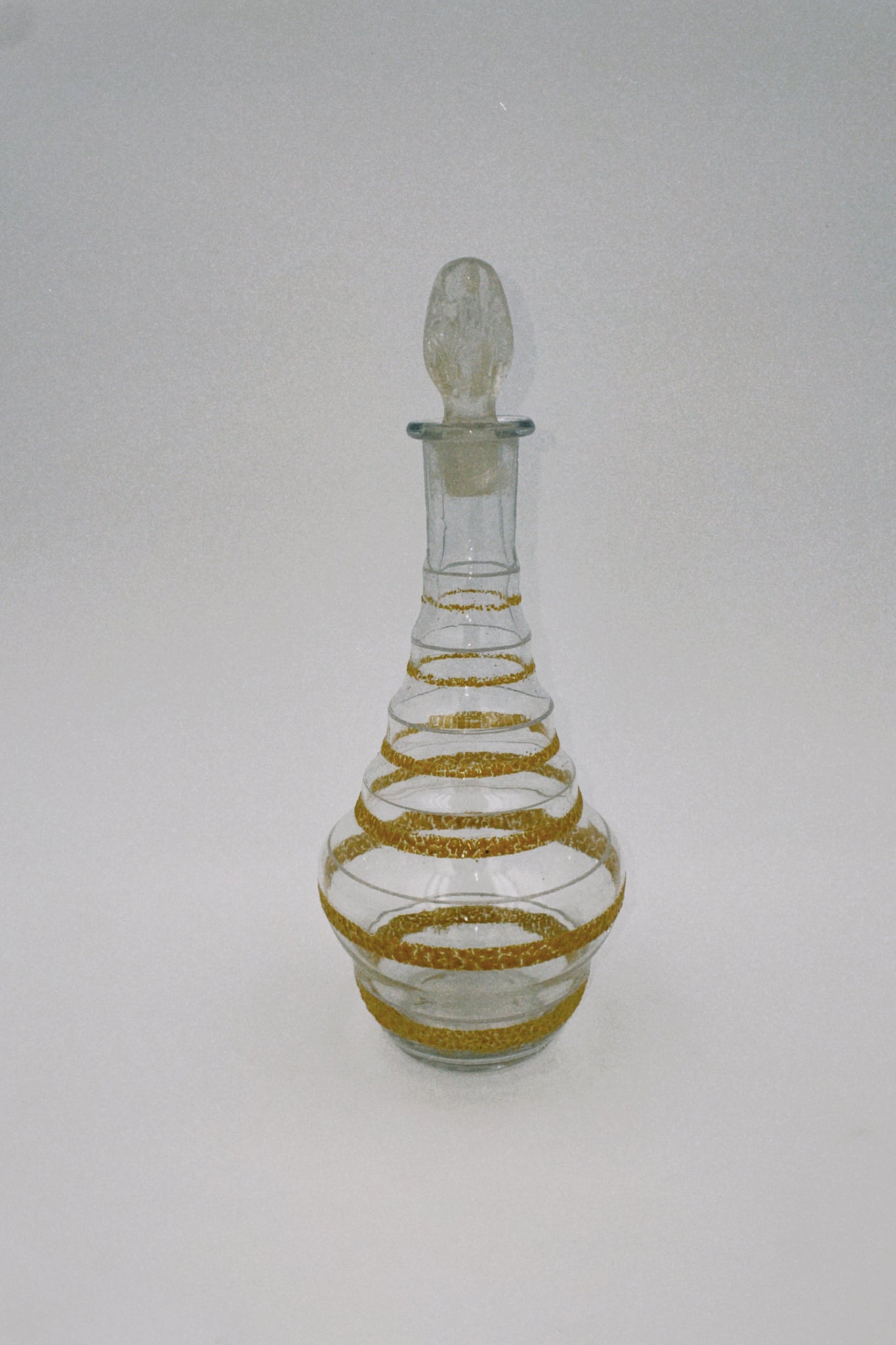 Glass Decanter in Clear and Yellow