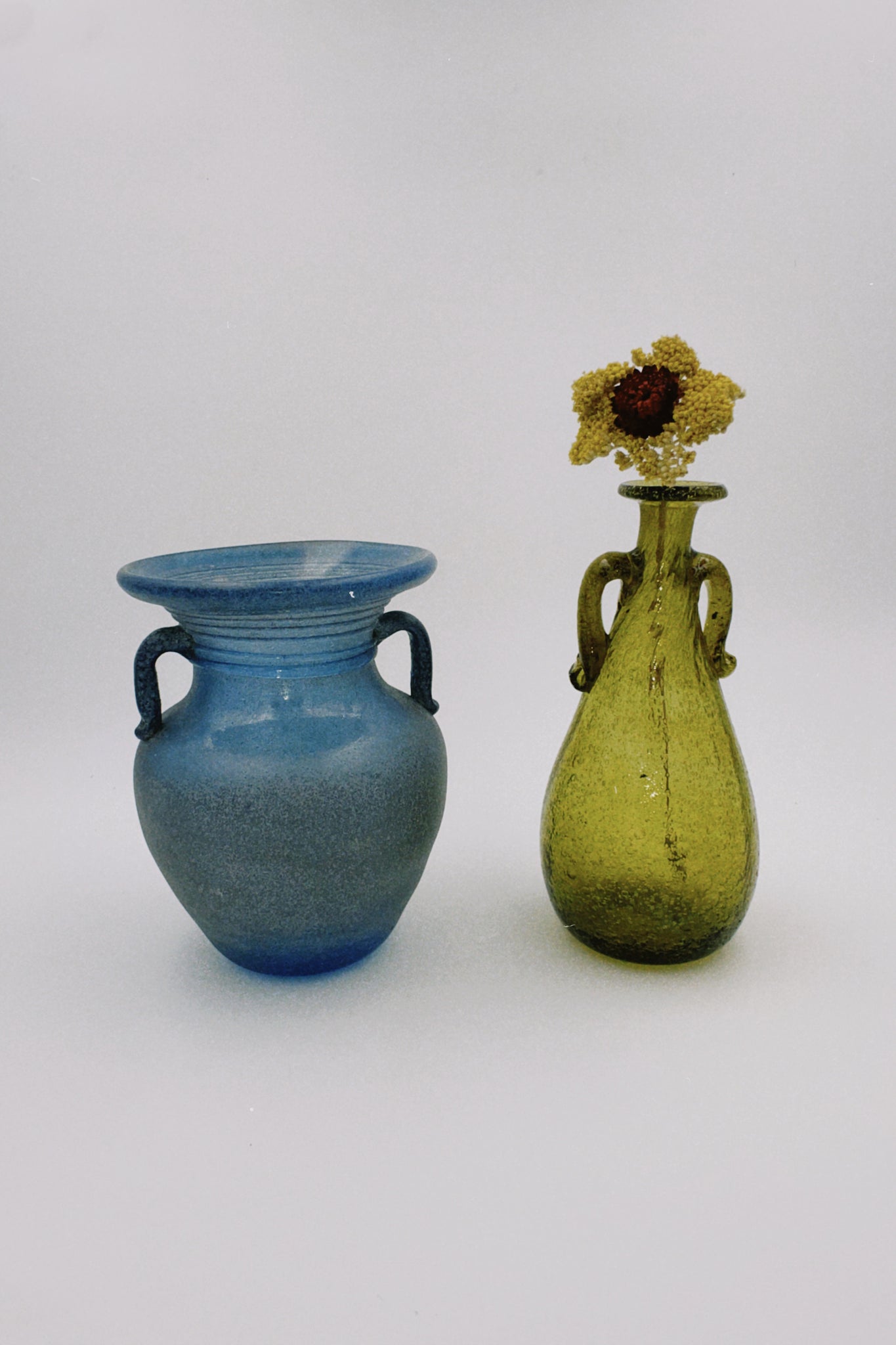 Amphora Yellow Glass Vase