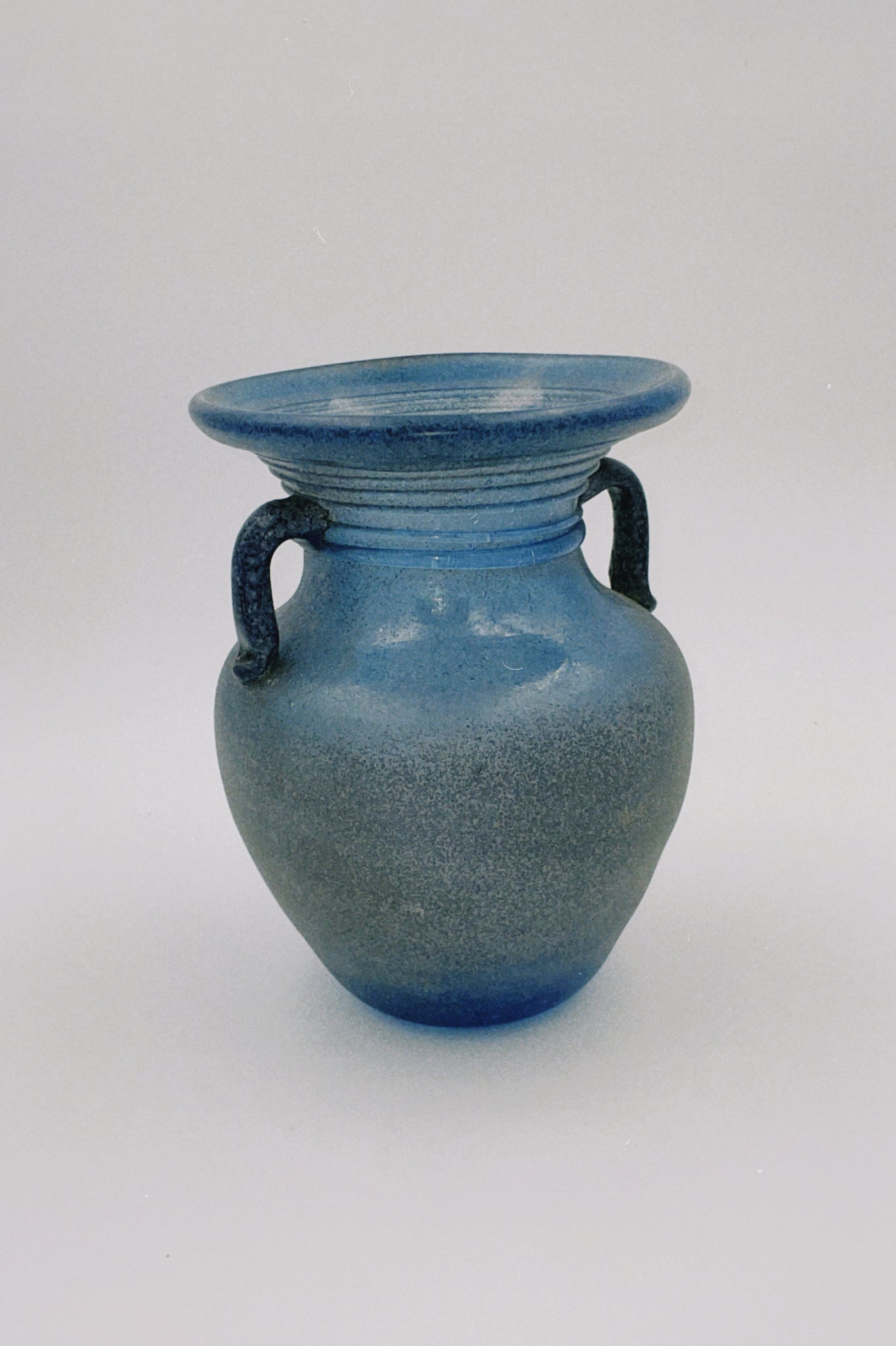 Amphora Blue Glass Vase