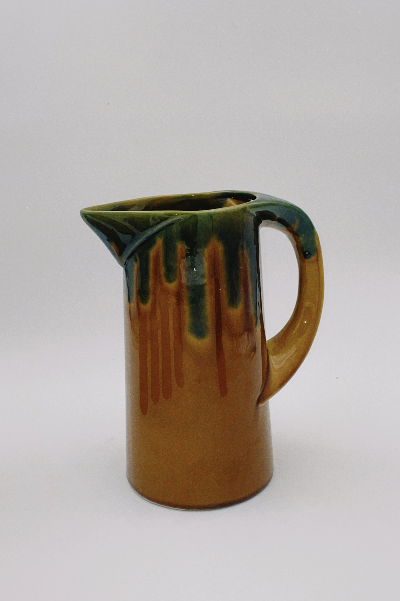 Glazed Ceramic Set of Mugs and Carafe