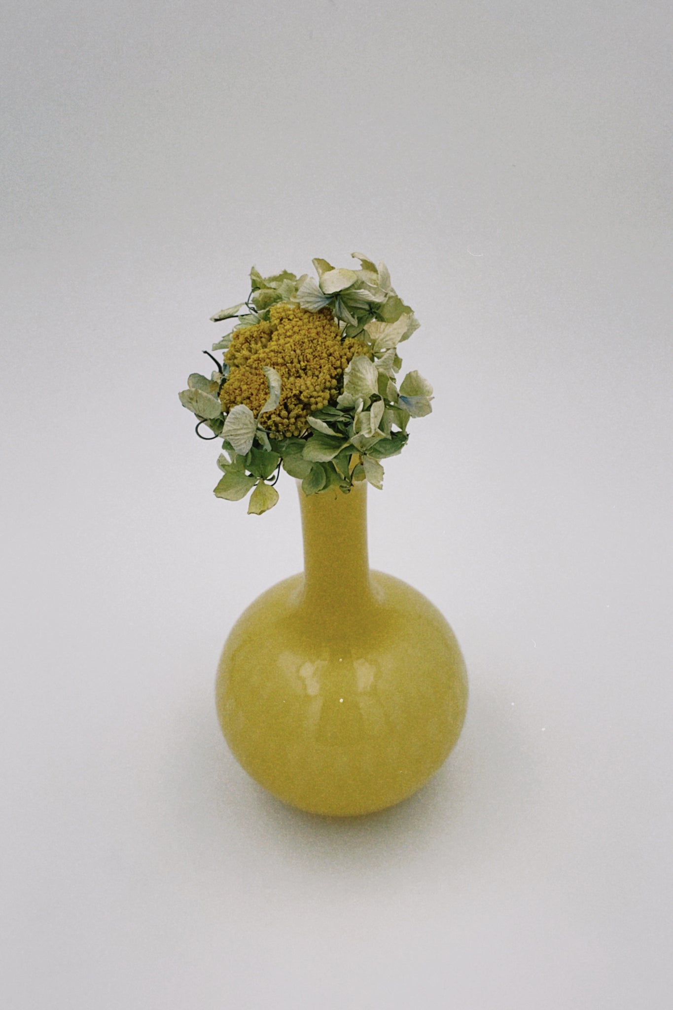 Italian Glass Yellow Vase