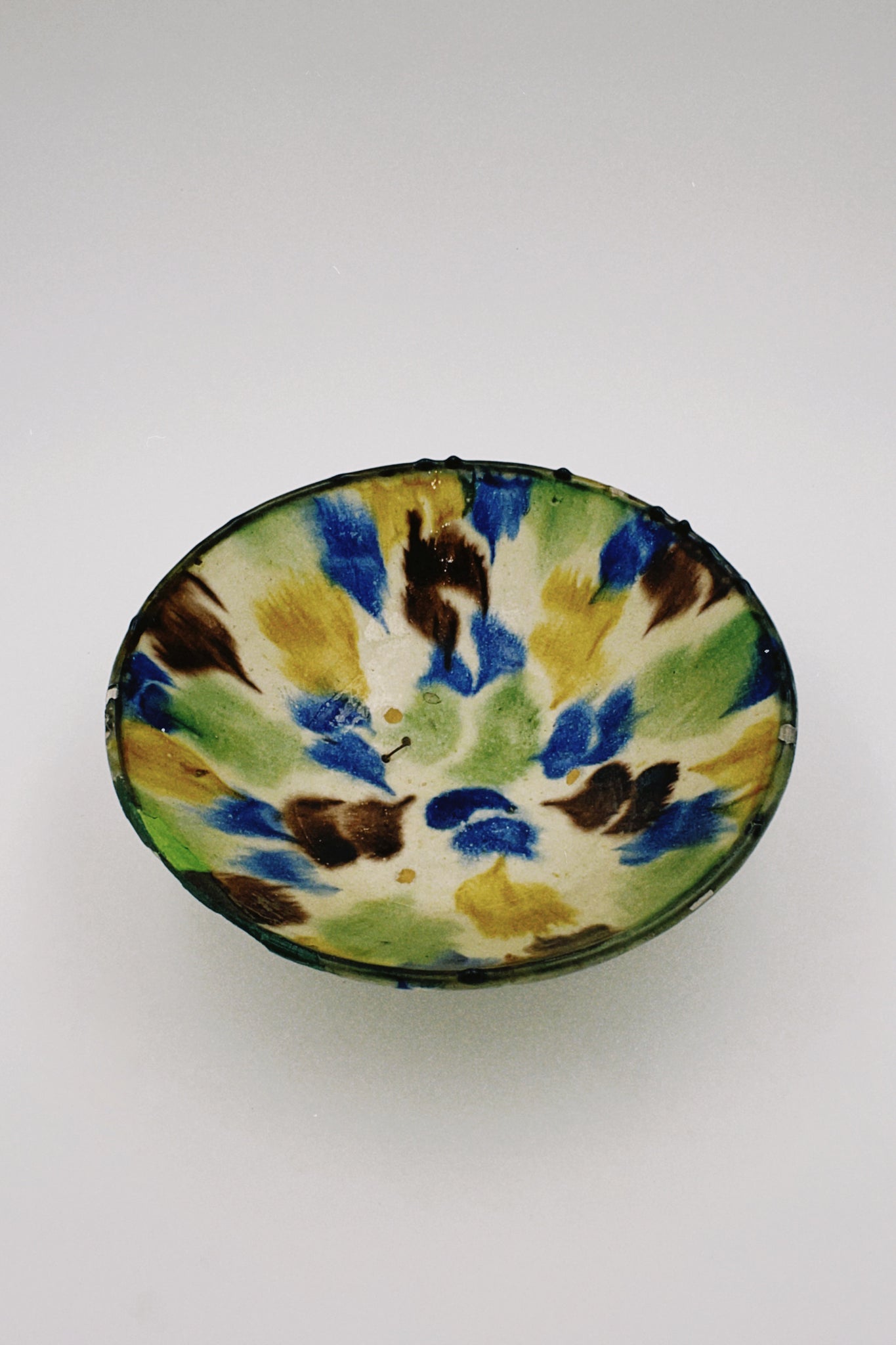 Antique Spanish Ceramic Large Dish