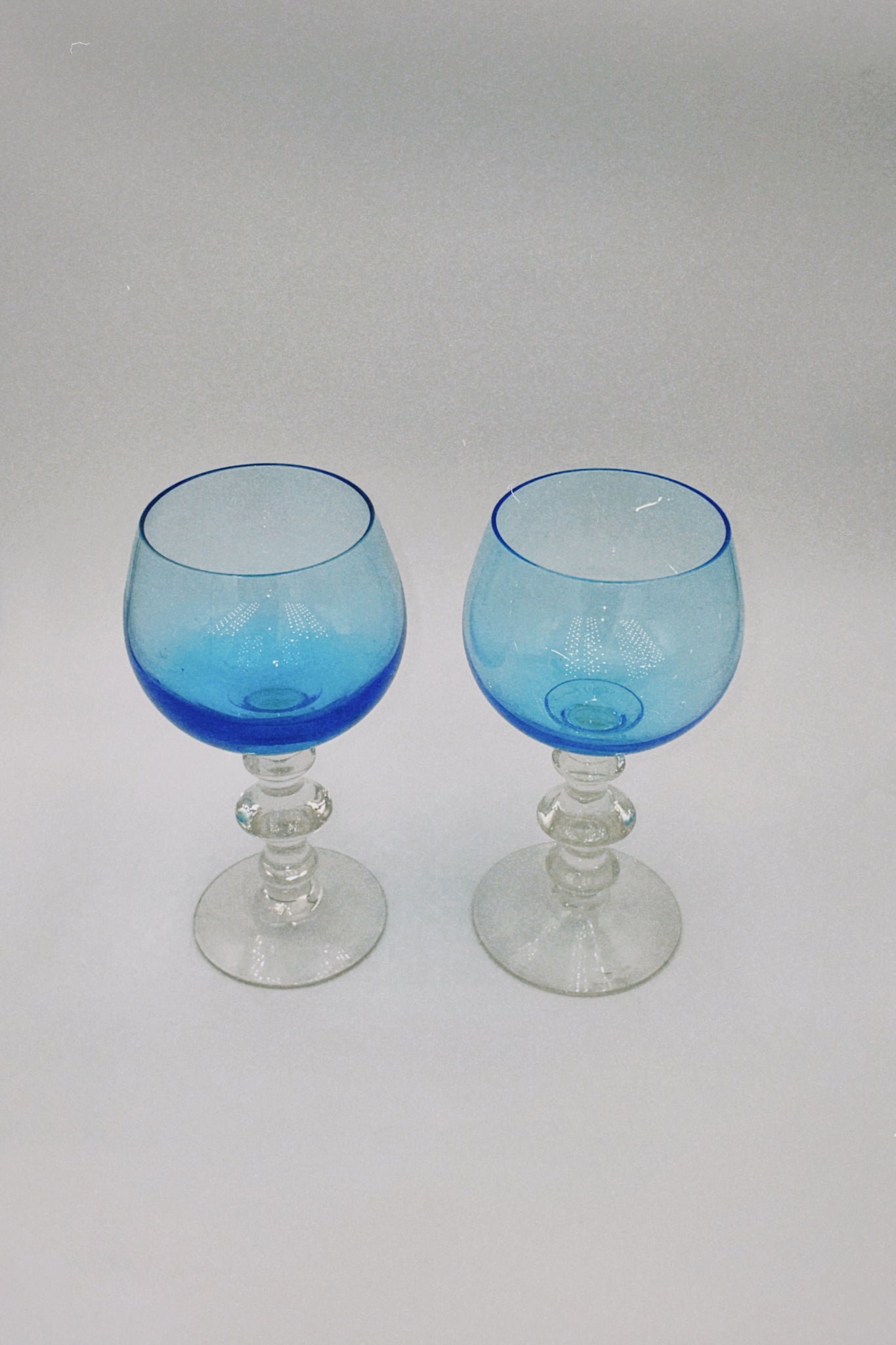 Blue Wine Glasses Set of Two
