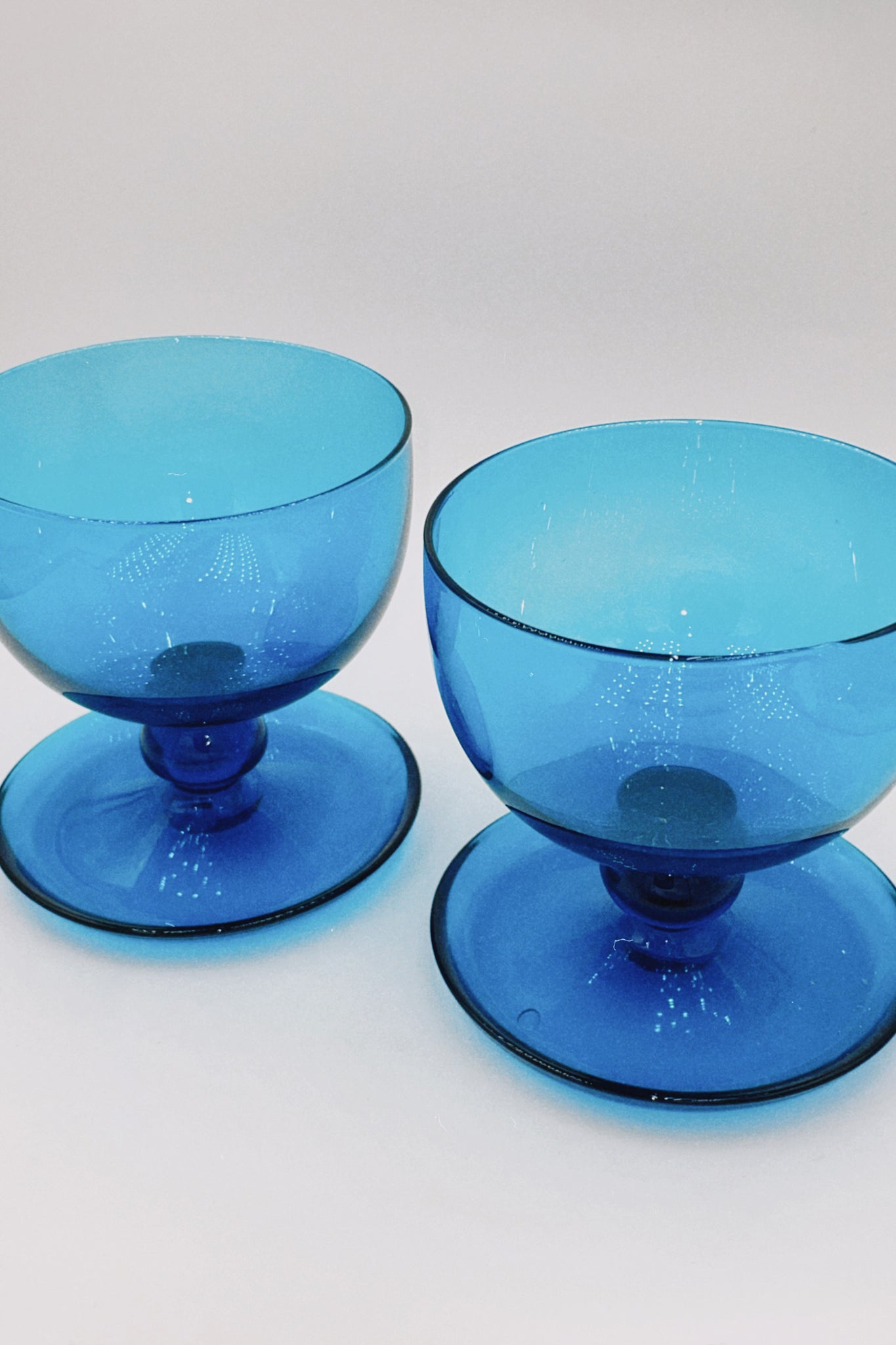 Blue Cocktail Glasses Set of Two