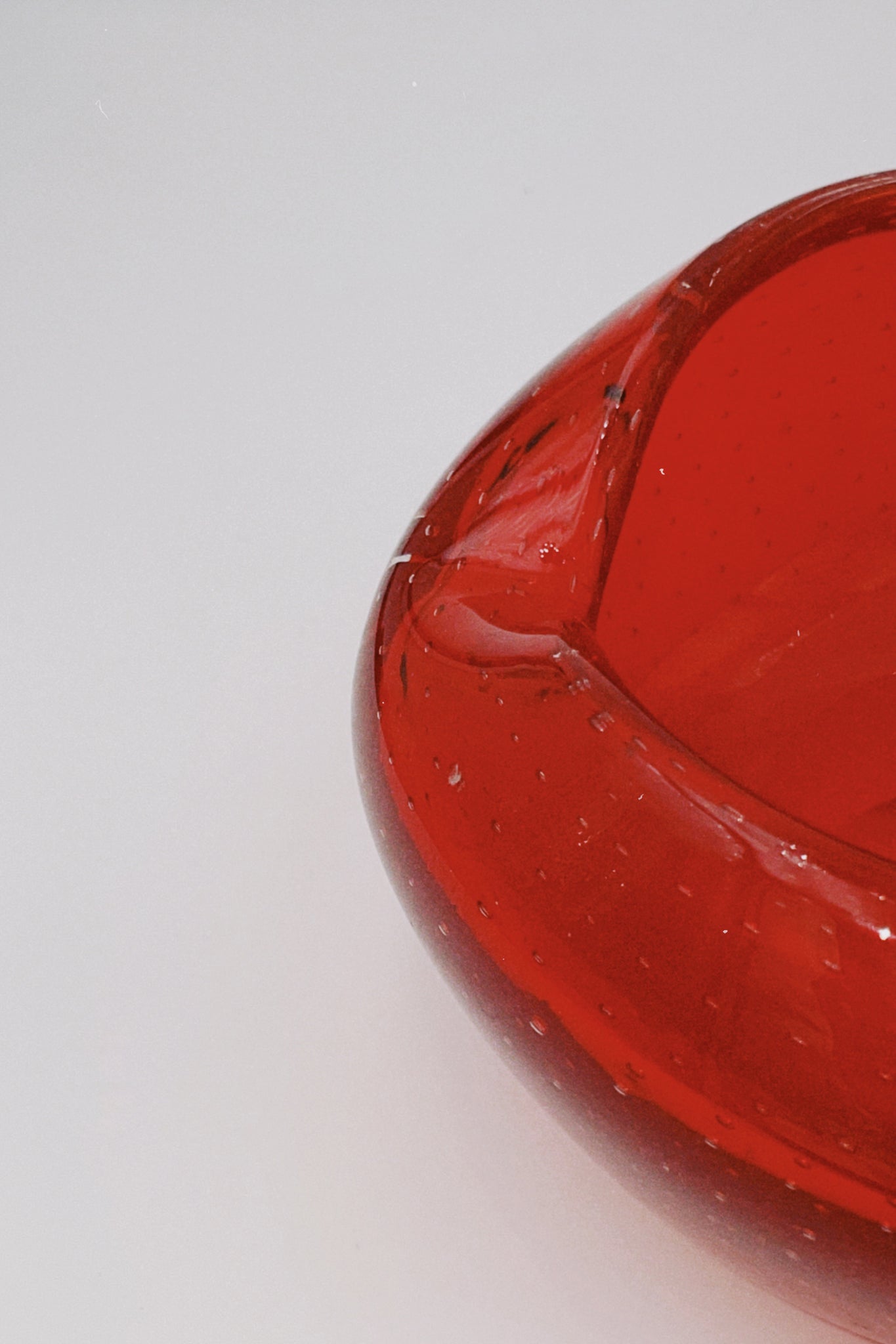 Murano Bubble Glass Red Bowl