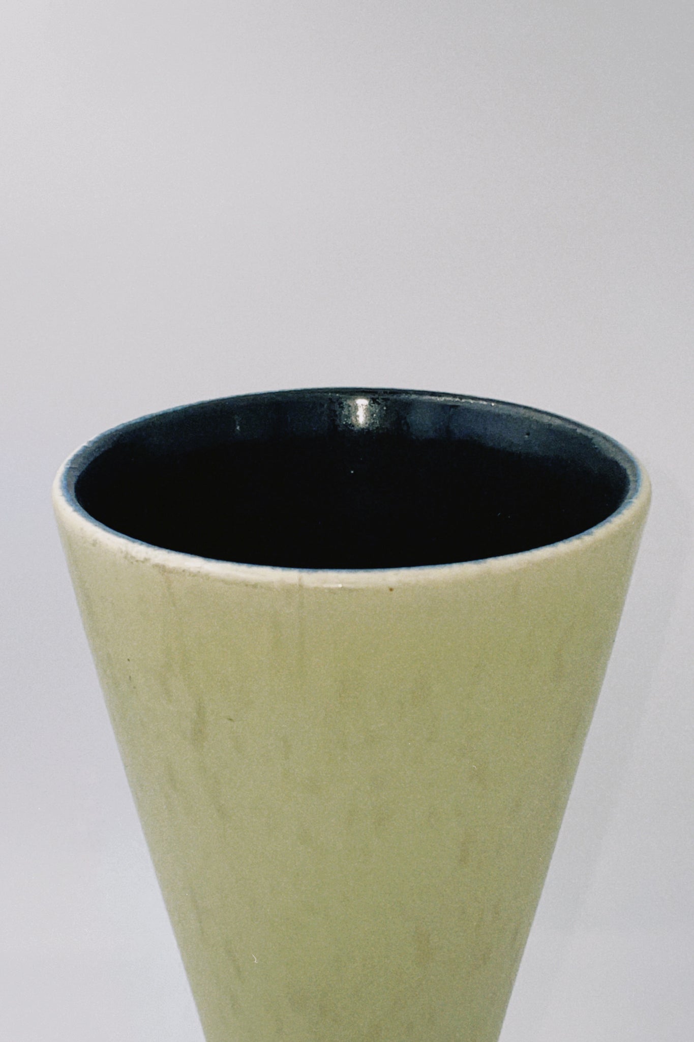 Mid Century Pale Yellow German Vase